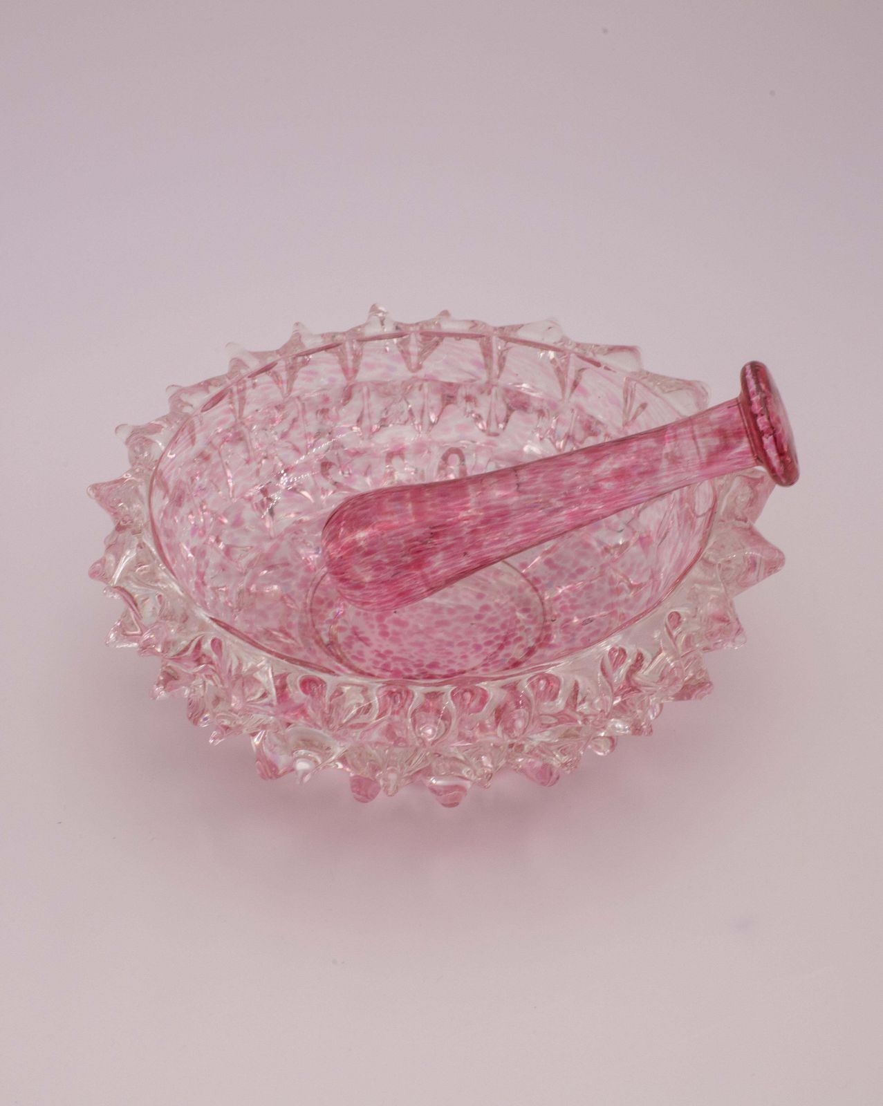 Home Decor Rare Pink Ercole Barovier Rostrato Murano Glass Vase For Barovier & Toso, 1940s photo