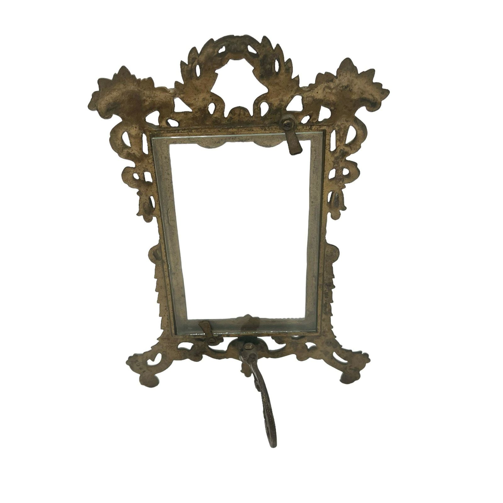Antique Pair Of French Gilt Brass Glazed Photograph Frames   Picture Frames   Home Decor   Study Decor photo 128.0