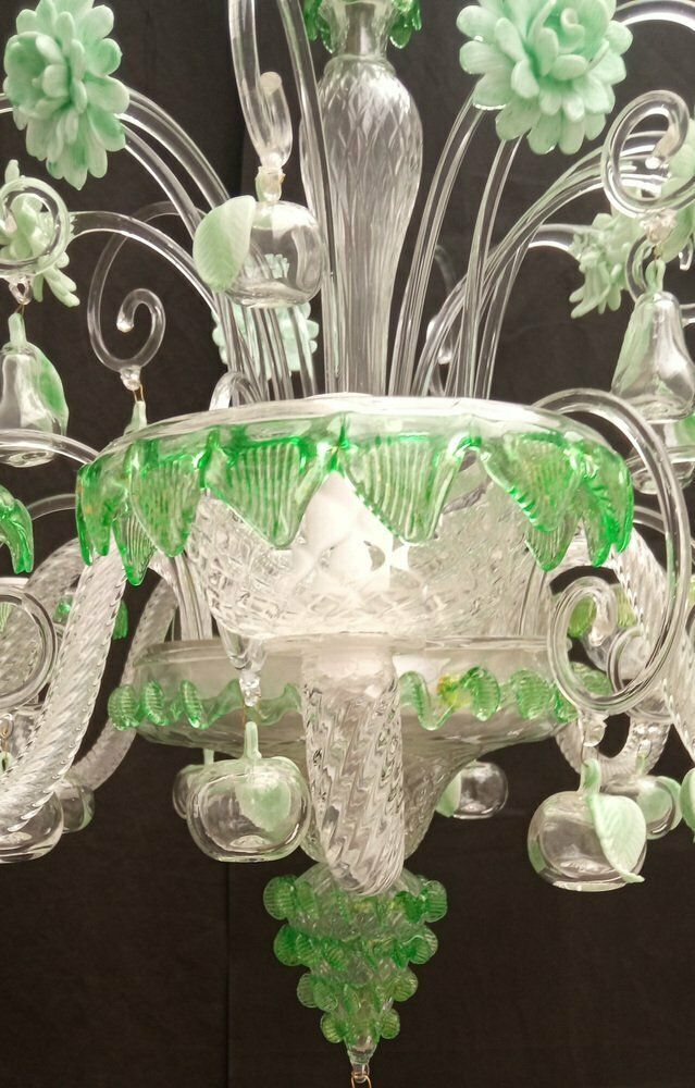 Lighting Vintage Murano Glass Chandelier, 1970s photo