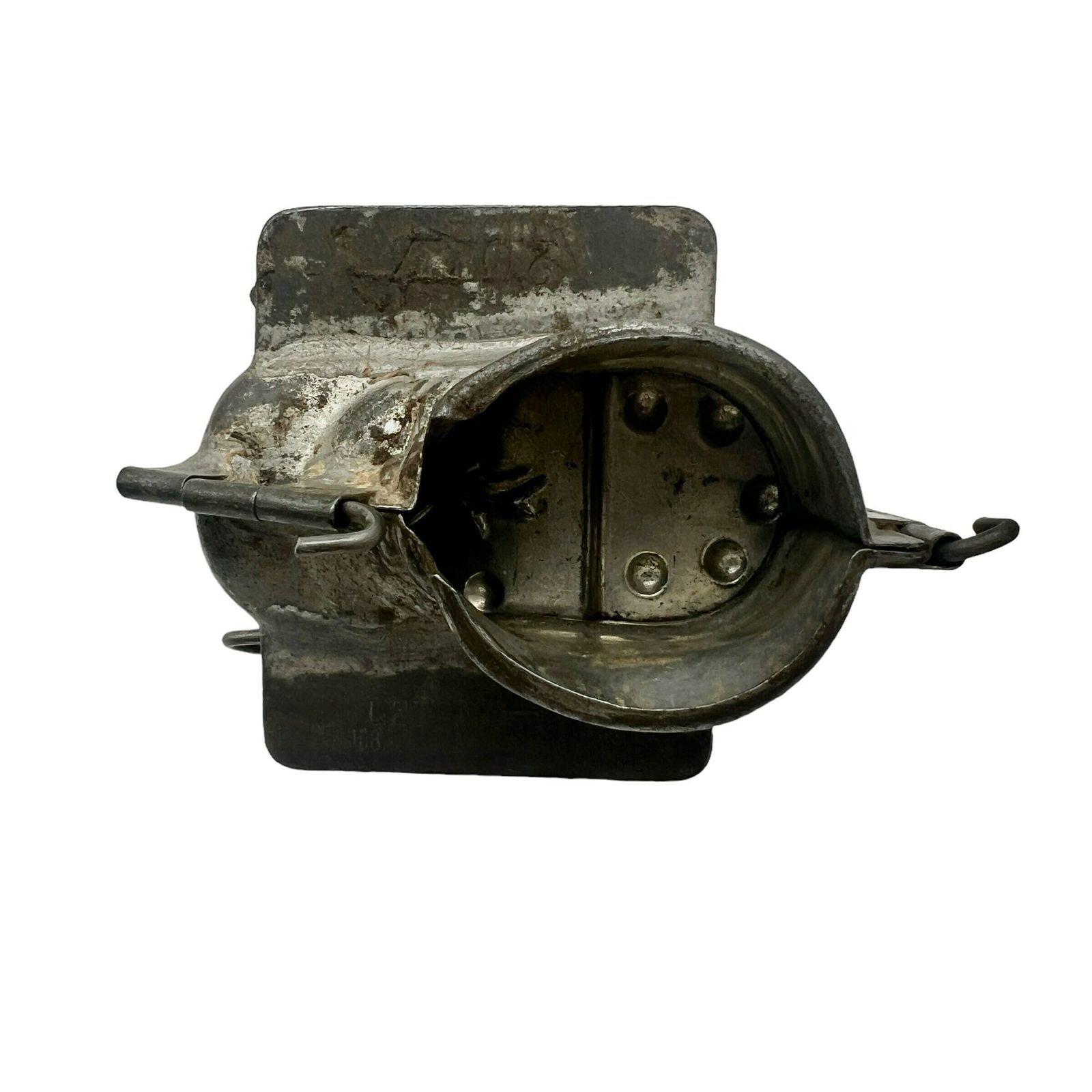 Antique French Letang Fils Hobnail Boot Chocolate Mould   Antique Candy Mould   No 207   108 Rue Vieille Du Temple   Paris   Kitchenalia photo for sale