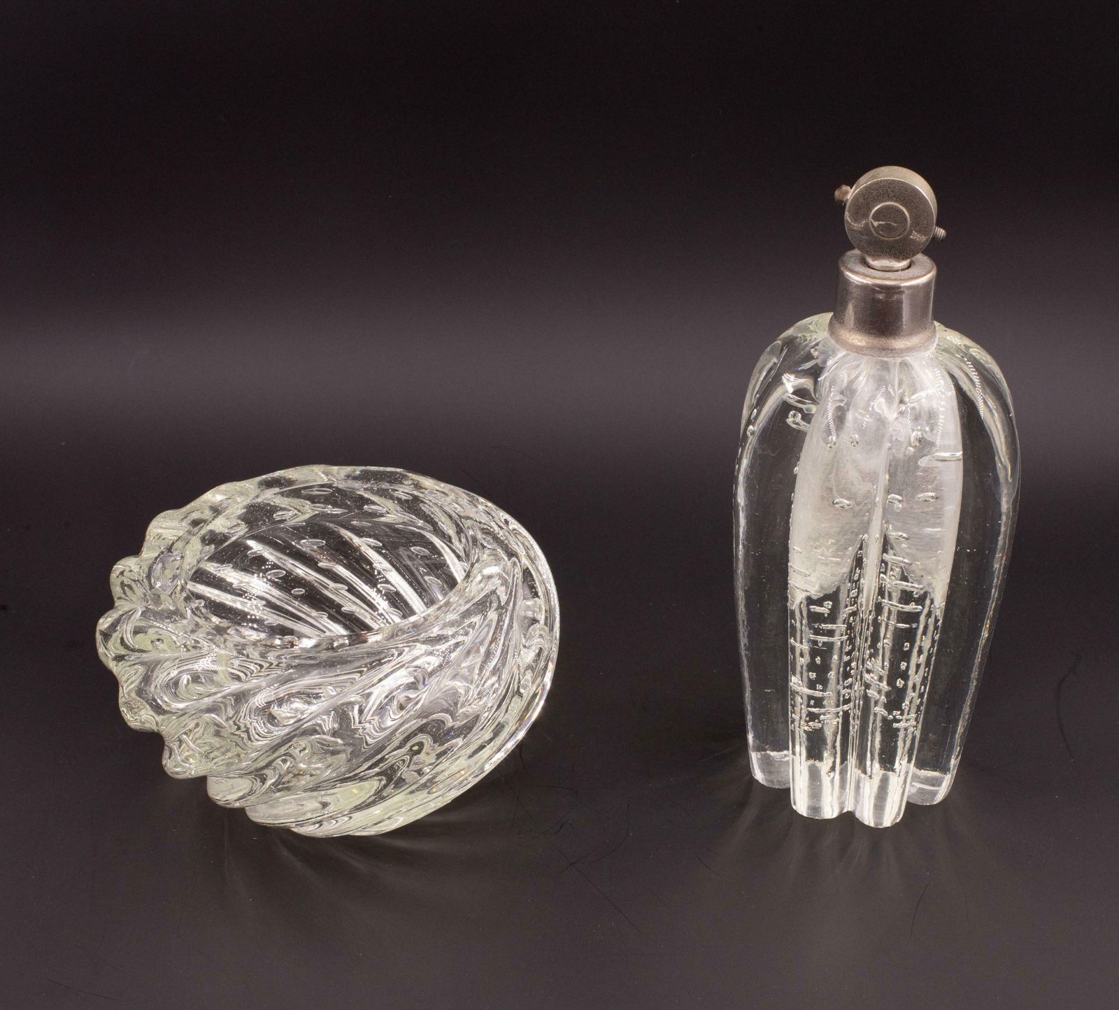 Set Of 2 Bubbles Glass Vase By Barovier E Toso, 1950s photo furniture