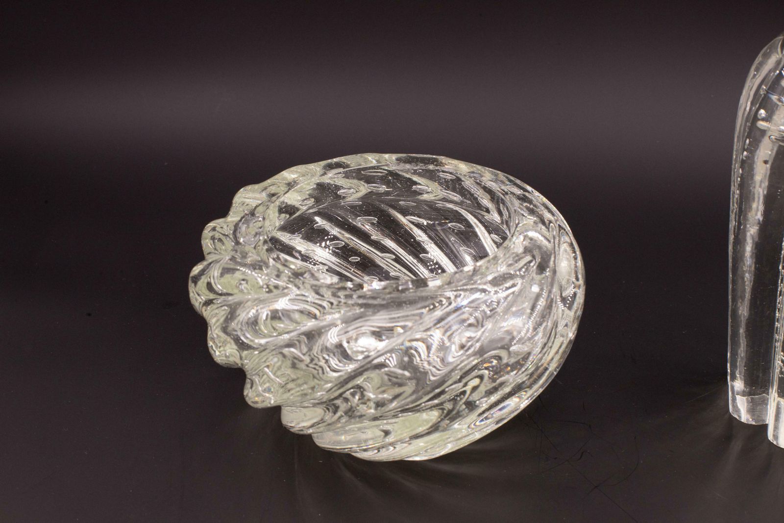 Set Of 2 Bubbles Glass Vase By Barovier E Toso, 1950s photo for sale