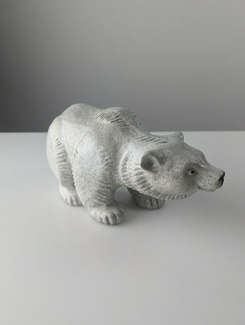Polar Bear Sculpture By Oscar Hartung For Ego Stengods 1970 photo furniture