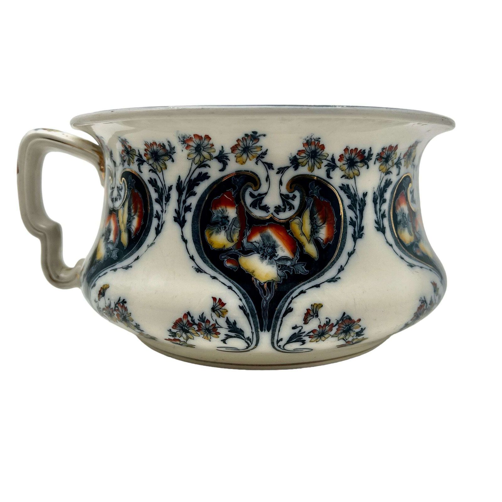 Antique Victorian Chamber Pot   Keeling & Co   Staffordshire   Cromer   Bedroom Decor photo for sale
