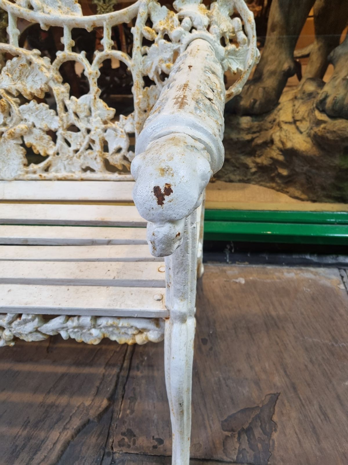 Cast Iron Coalbrookedale Style Bench photo for sale