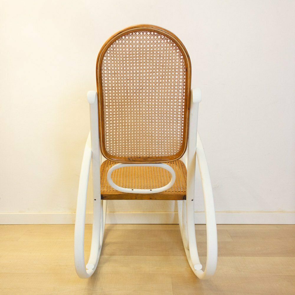 Art Nouveau Wicker Rocking Chair, Spain, Late 19th Century photo buy
