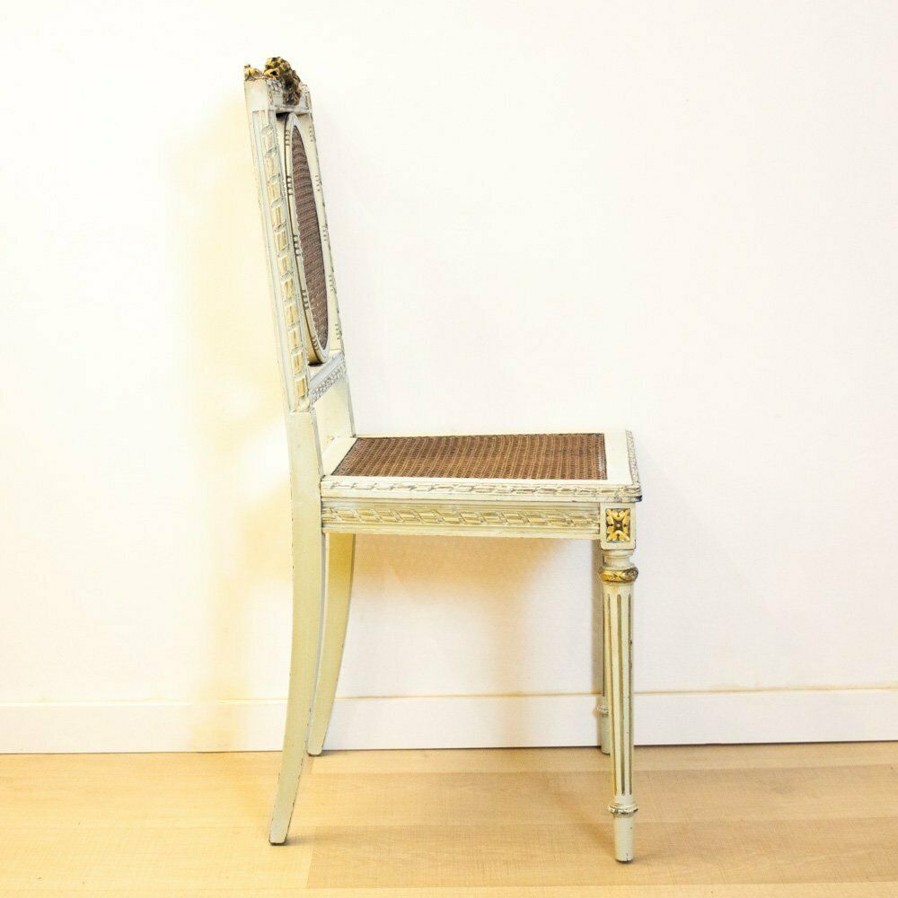 Louis XV Style Off White And Gold Detailed Chair, 1930s photo Furniture
