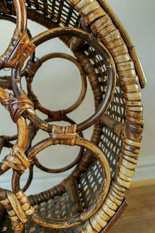 photo furniture Large Bamboo 7 Wine Rack / Bottle Holder