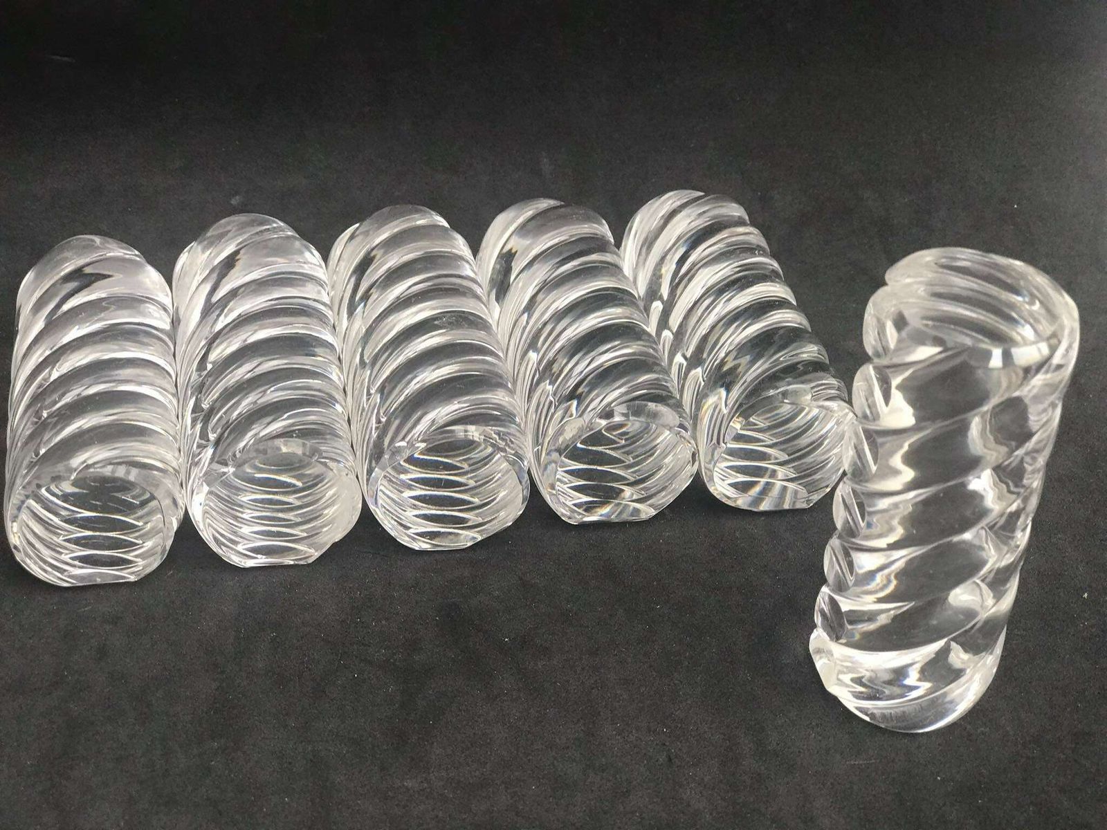 Crystal Knife Rest Vintage Set Of 6 Mid Century Cutlery Rest Retro Table Knife Holders Festive Dinner Table Wedding Gift Table Decor photo vintage