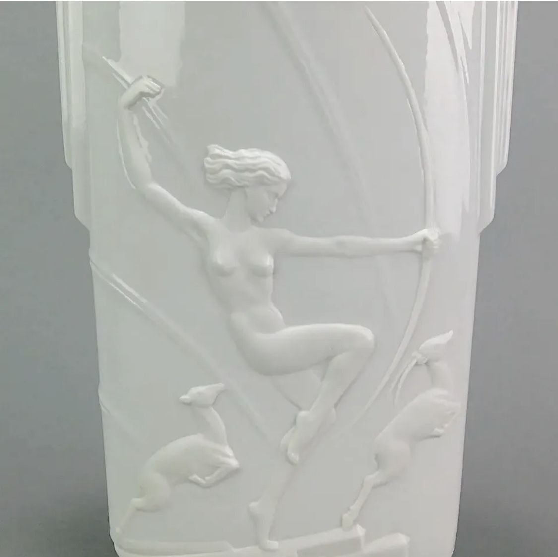 Very Rare Franz Bouraine Statue Vase, Art Deco, Japan photo furniture