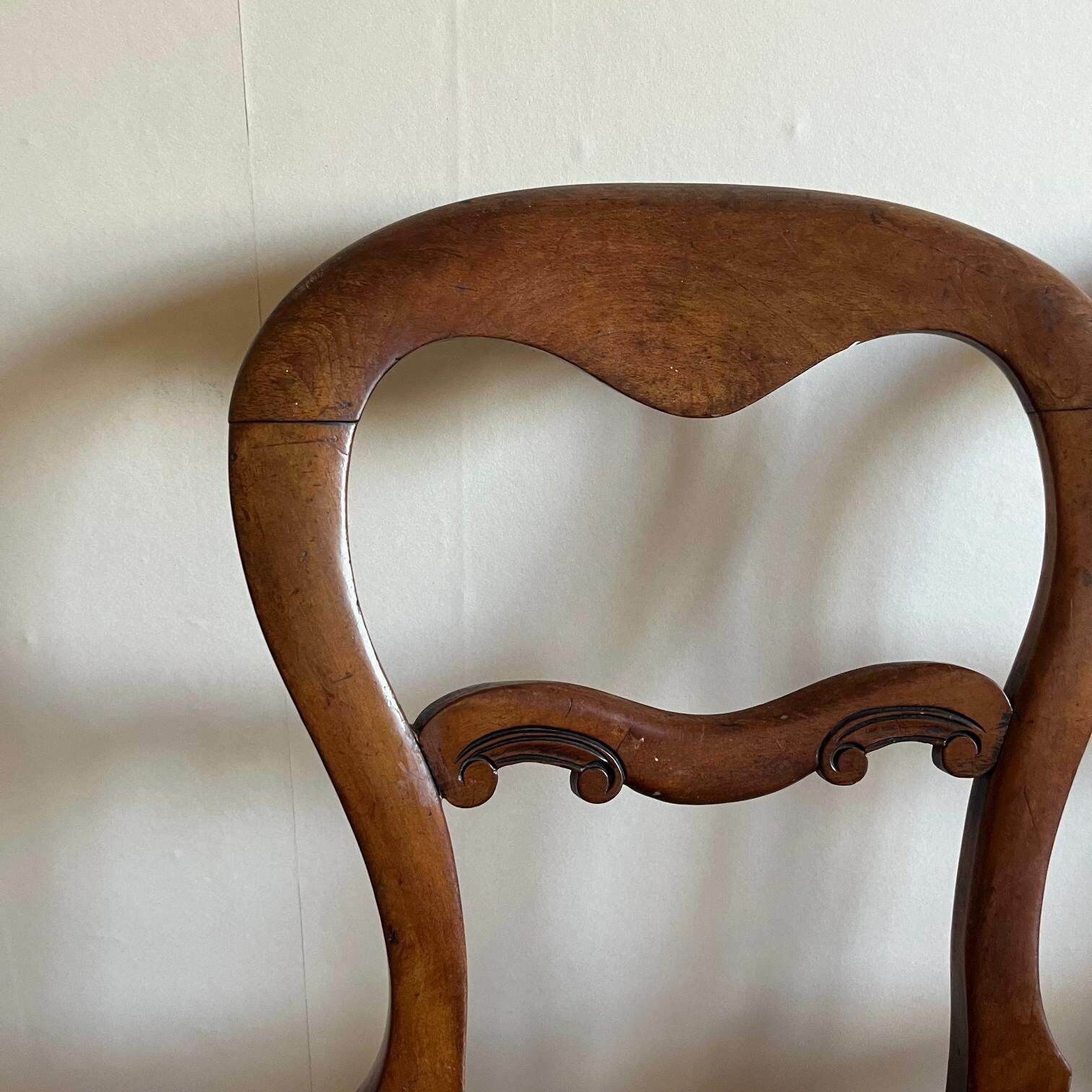 A Pair Of Birch Antique Chairs With Balloon Back photo furniture