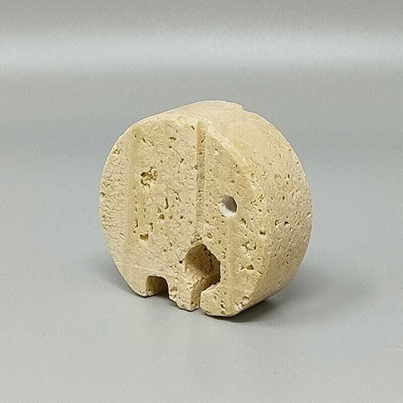 1970s Original Travertine Elephant Sculpture By Enzo Mari For F.Lli Mannelli photo Art