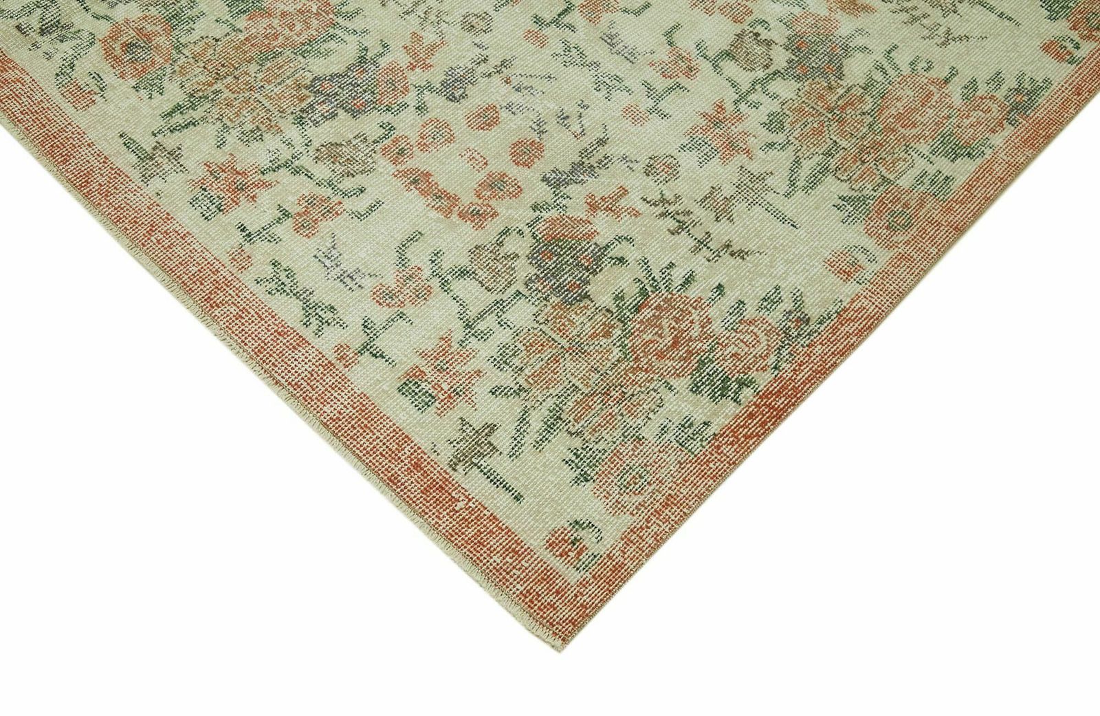 6x9 Beige Turkish Vintage Area Rug   42075 photo Textiles