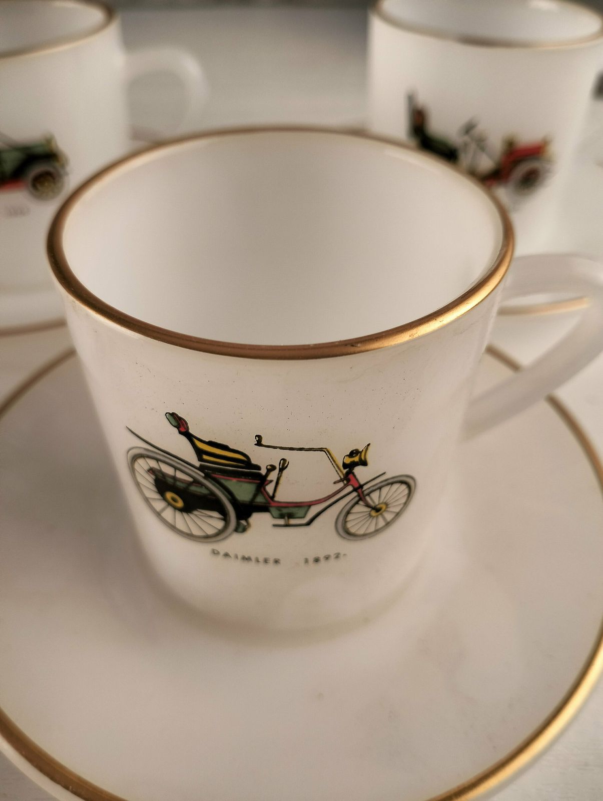 Arcopal   Arcopal France   Espresso Cups   White Cups   Gold Rim Cups   Arcopal France Cup   Gold Rim Coffee Cup   White Glass photo vinterior