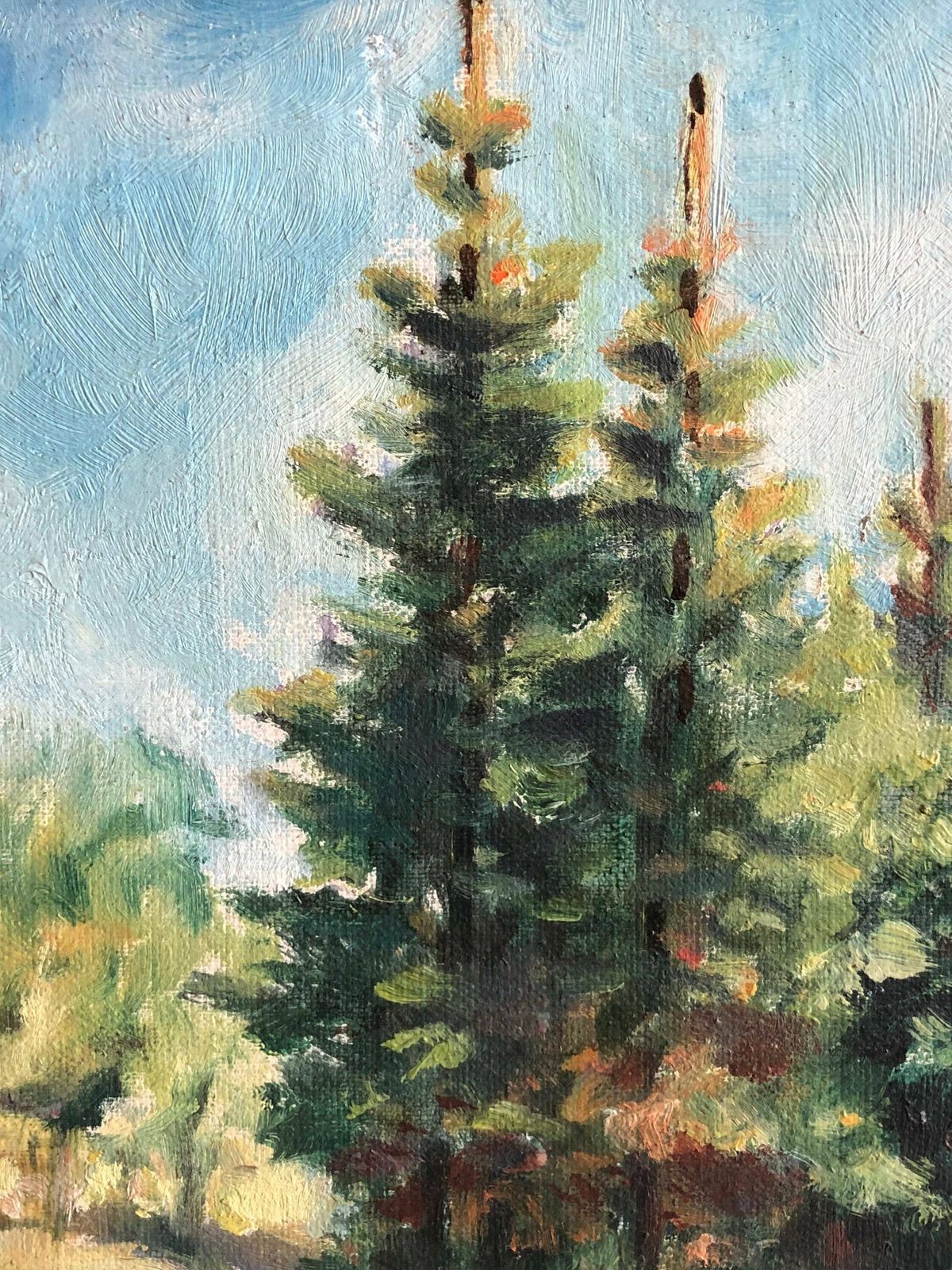 H. Gersholt Original Oil On Canvas Danish Painting From 1947 Of Forest With A Variety Of Trees photo 276.0