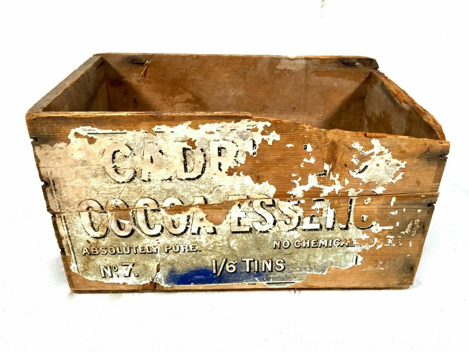 Antique Advertising   Cadbury's Chocolate Cocoa Wooden Shop Display Box / C1910