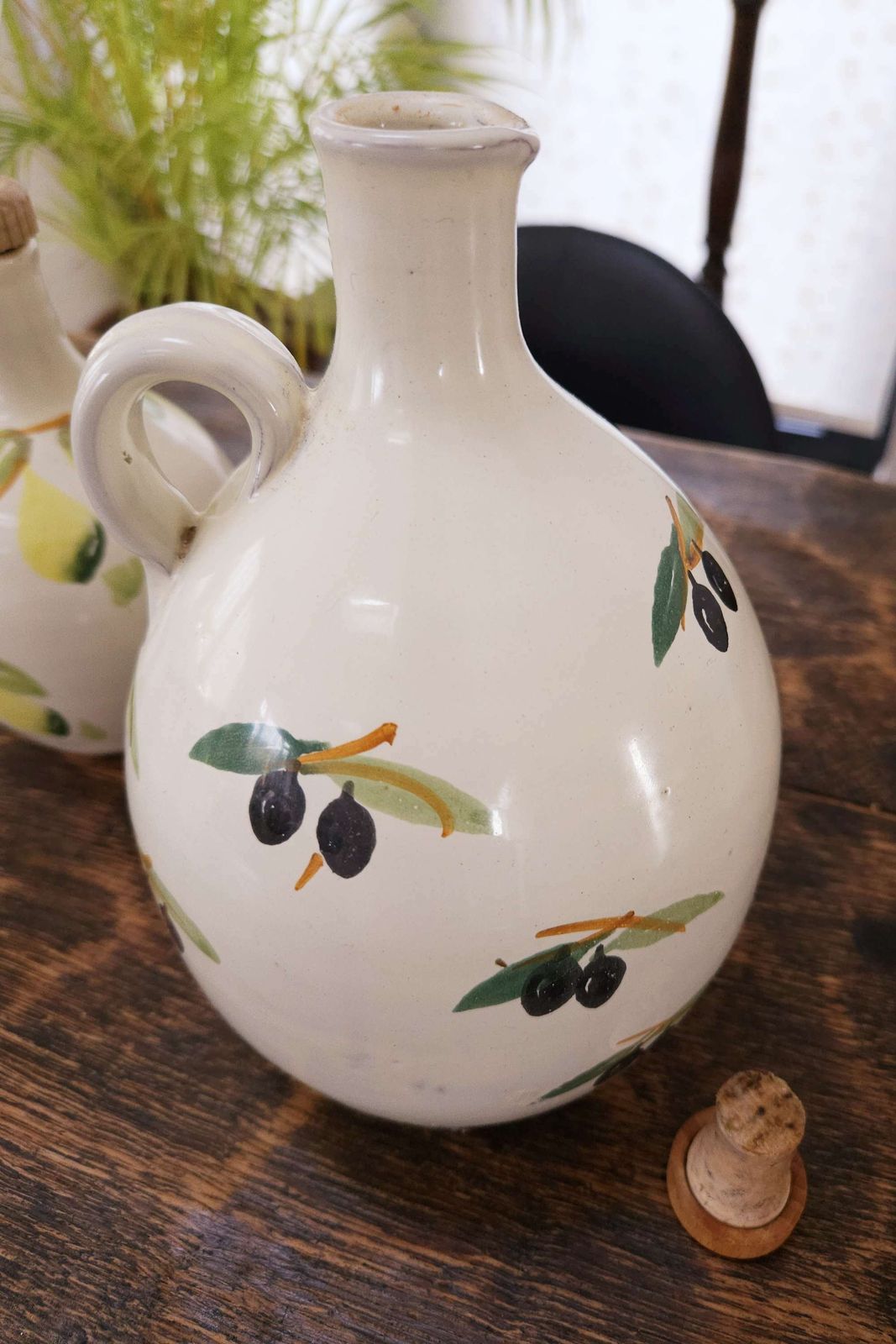 Pair Of Large, Rustic, Italian, Olive Oil Or Condiment Urns photo Home Decor