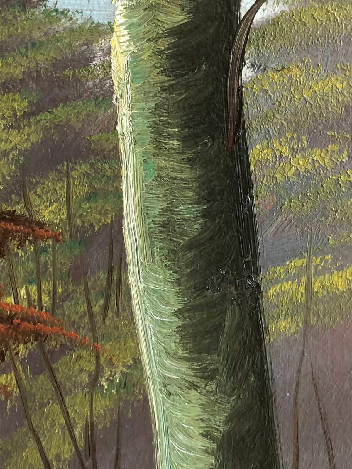 Danish Naturalist Landscape Painting In Beautiful Light With Motive Of Path At A Lake With Trees photo 252.0