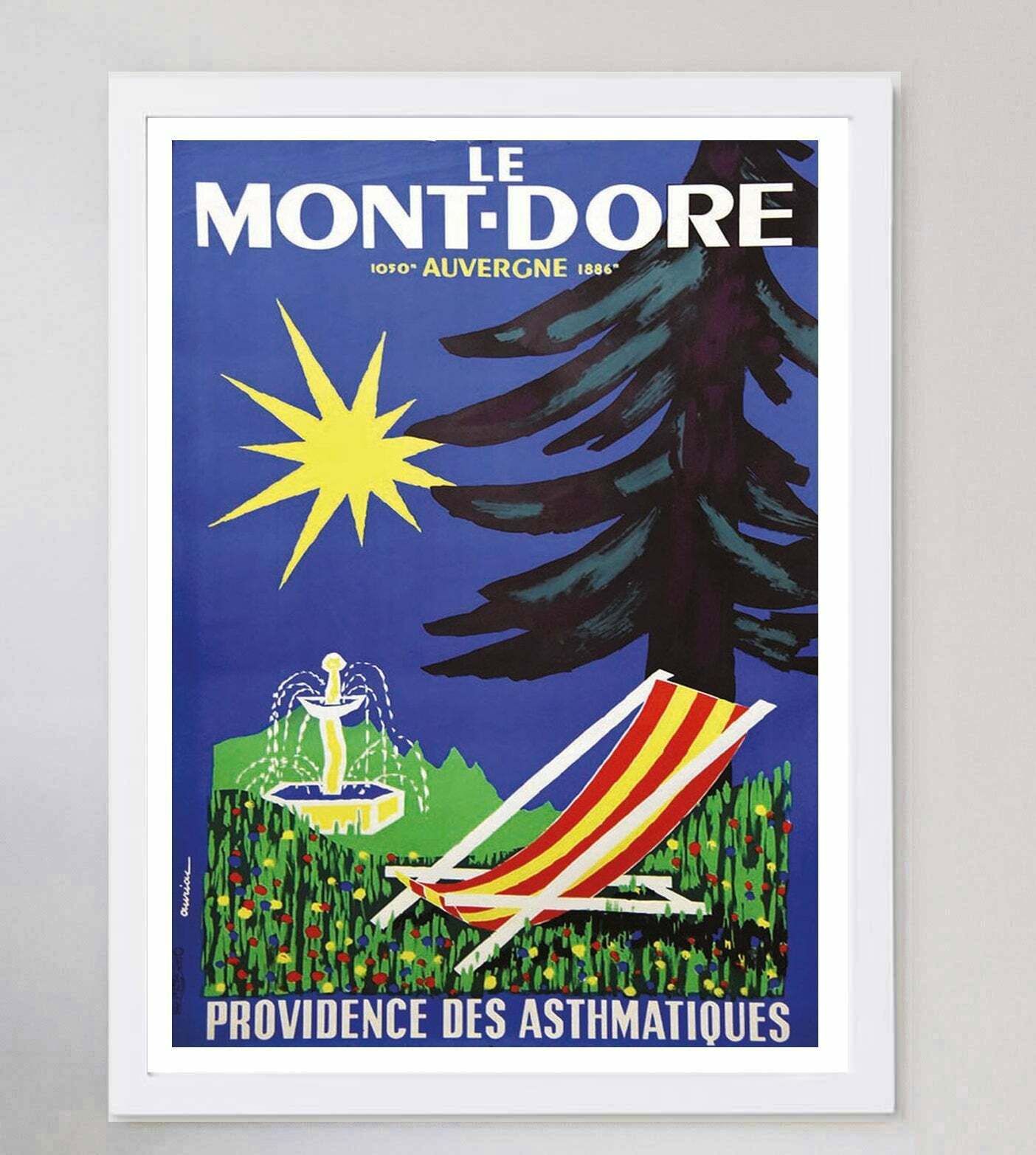 Le Monte Dore Auvergne   Auriac Original Vintage Poster photo for sale