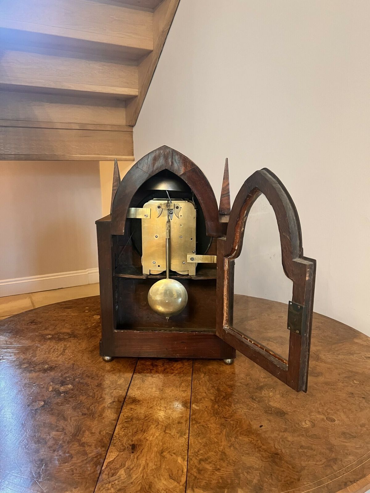 Outstanding Quality Large Antique Brass Inlaid Bracket Clock By George Orpwood photo vinterior