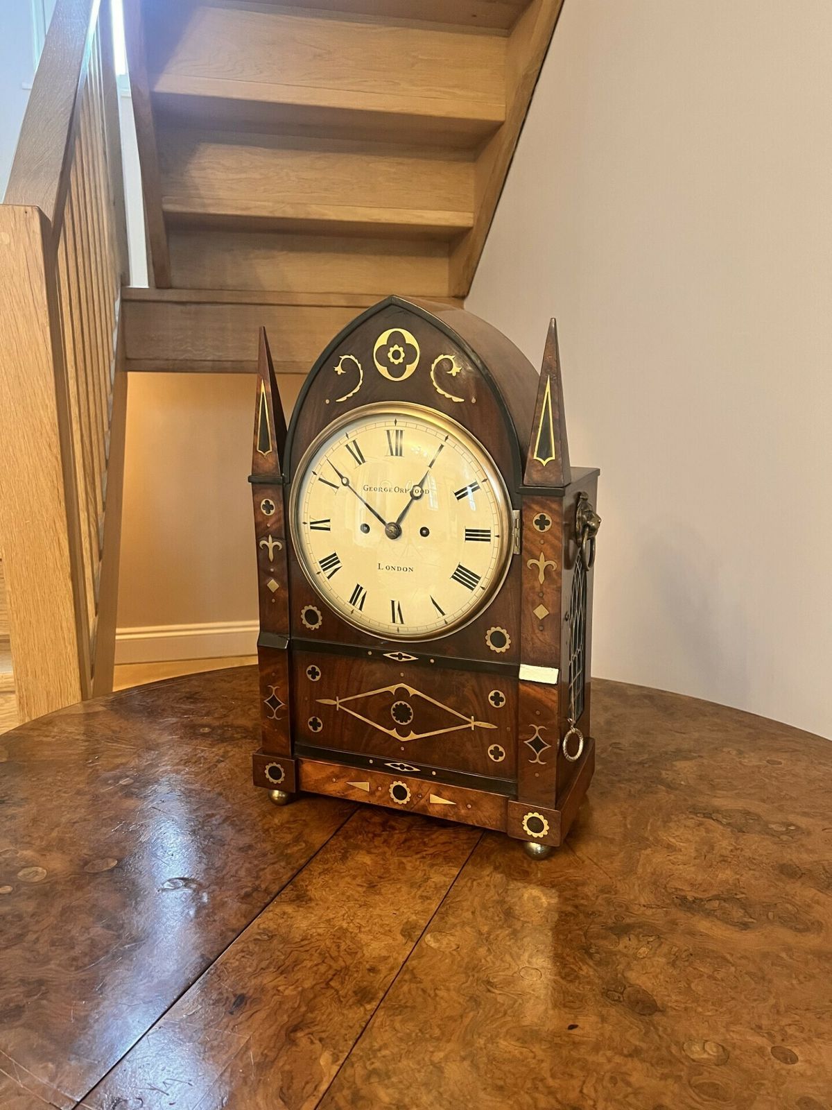 Outstanding Quality Large Antique Brass Inlaid Bracket Clock By George Orpwood photo buy