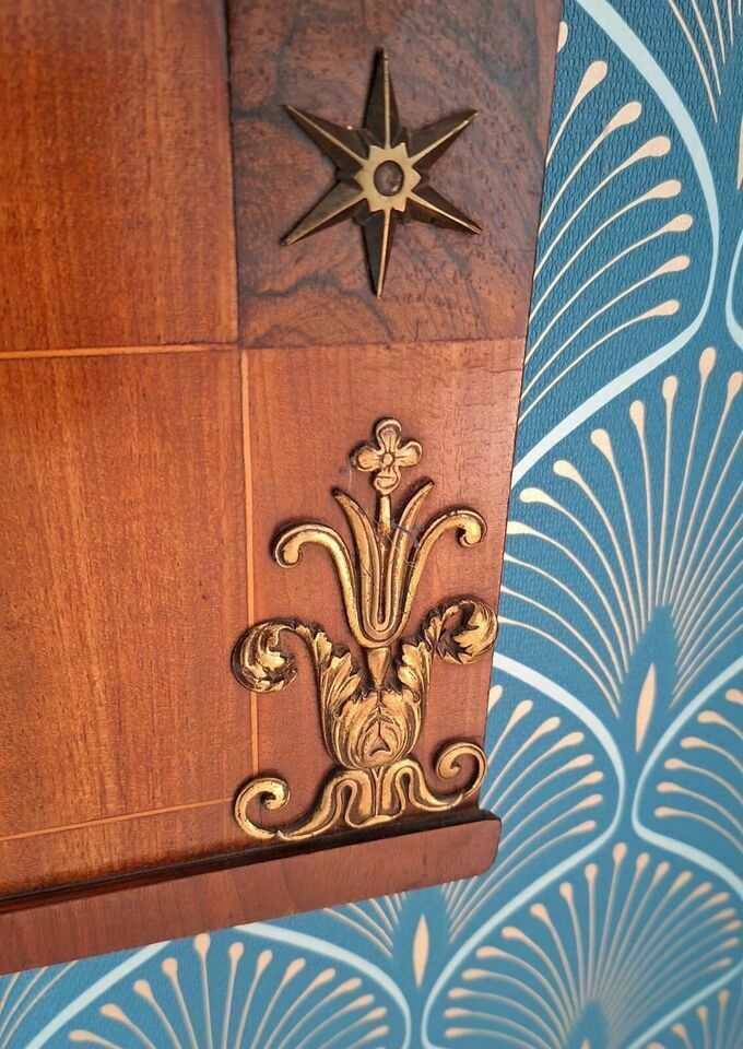 photo furniture Original Large French Empire Antique Period Pier Mahogany & Ormolu Wall Mirror