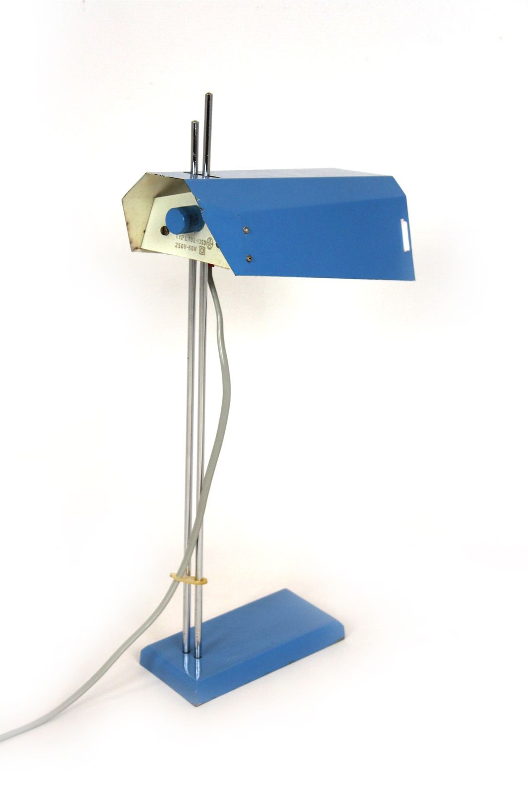 Blue Table Lamp By Josef Hurka For Lidokov, 1970s photo vintage