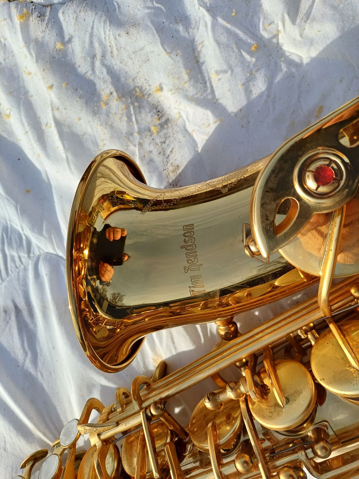 502.0 Saxophone Tim Hendson, 1990s, Copper photo