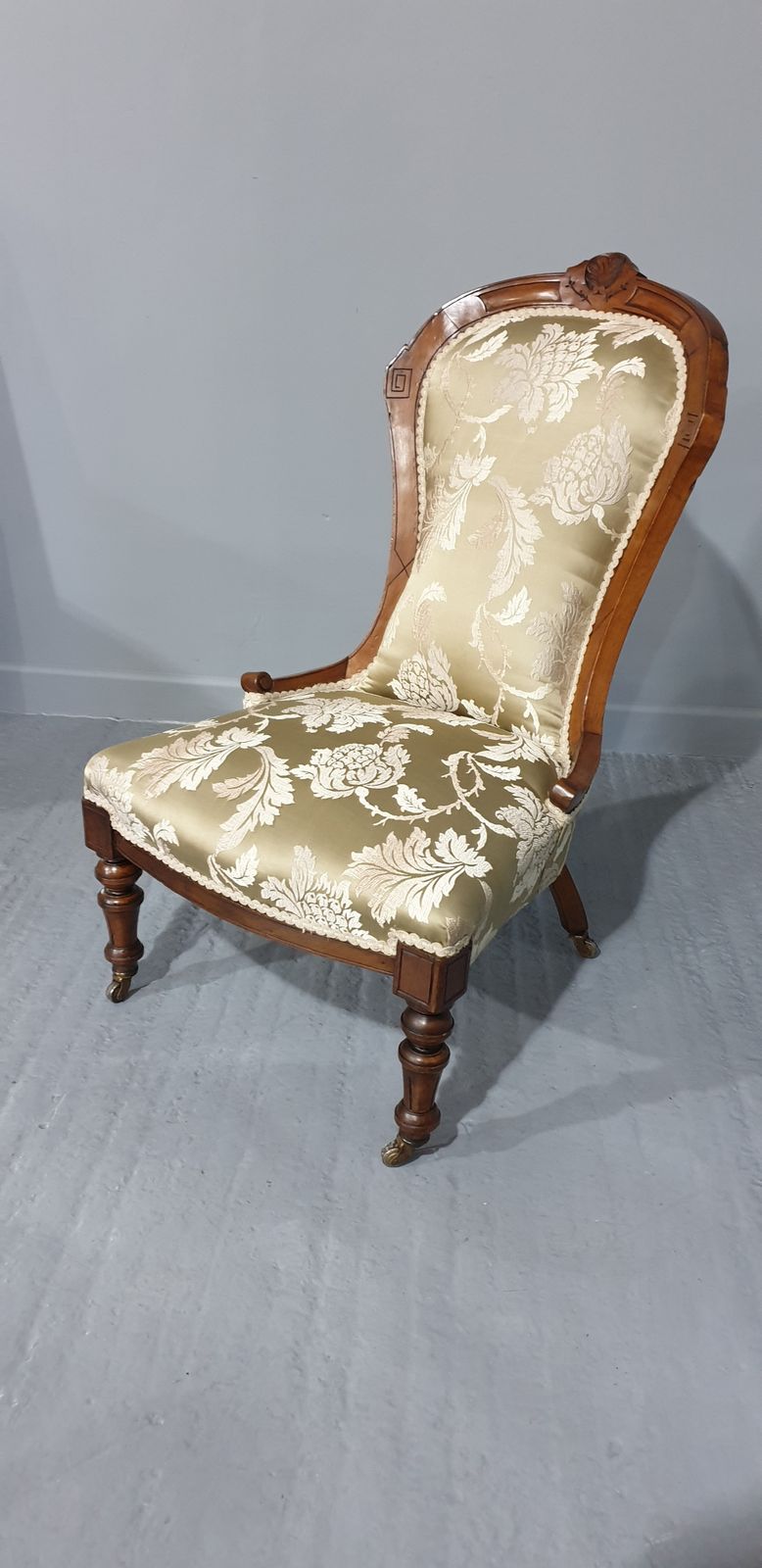 Pretty Bouoir Chair, 1800s, Walnut photo for sale