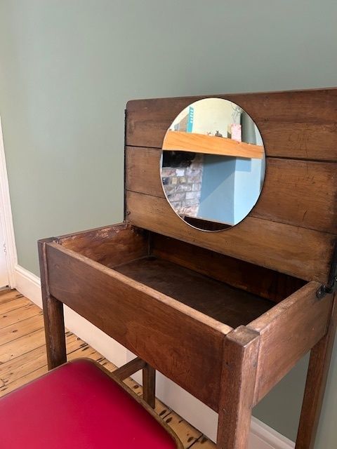 Mid Century Teenager School Desk And Chair photo furniture