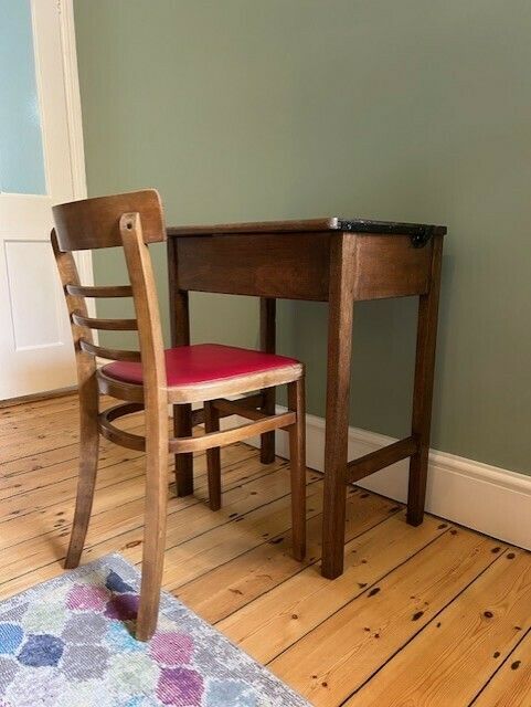 Mid Century Teenager School Desk And Chair photo Furniture