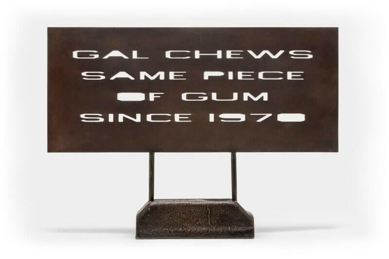 Ed Ruscha Gal Chews Same Piece Of Gum, 2021