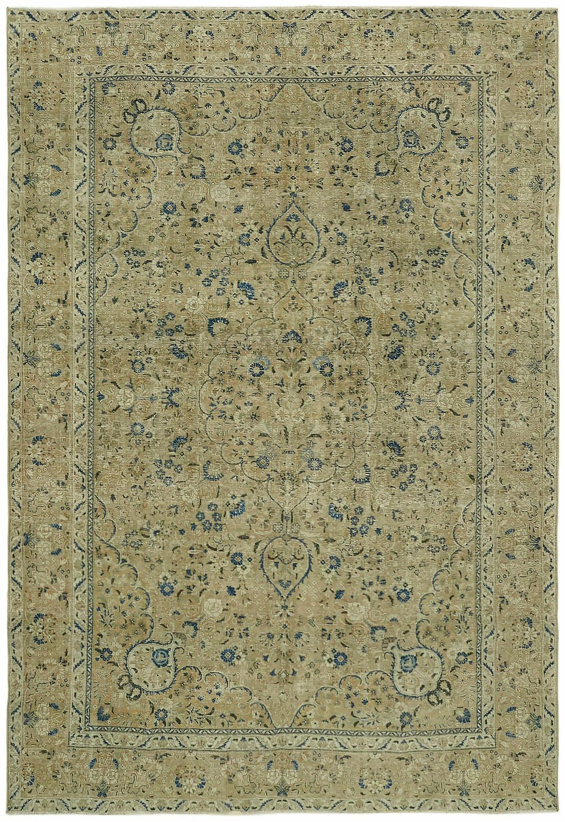 8x12 Beige Vintage Large Area Rug   44688