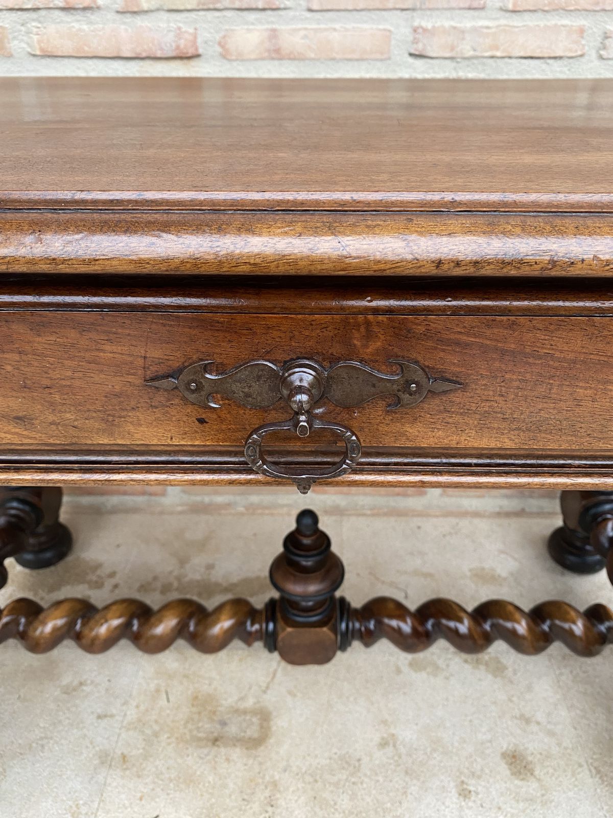 Early 19th Century French Walnut Work Table Or Desk With One Drawer photo for sale