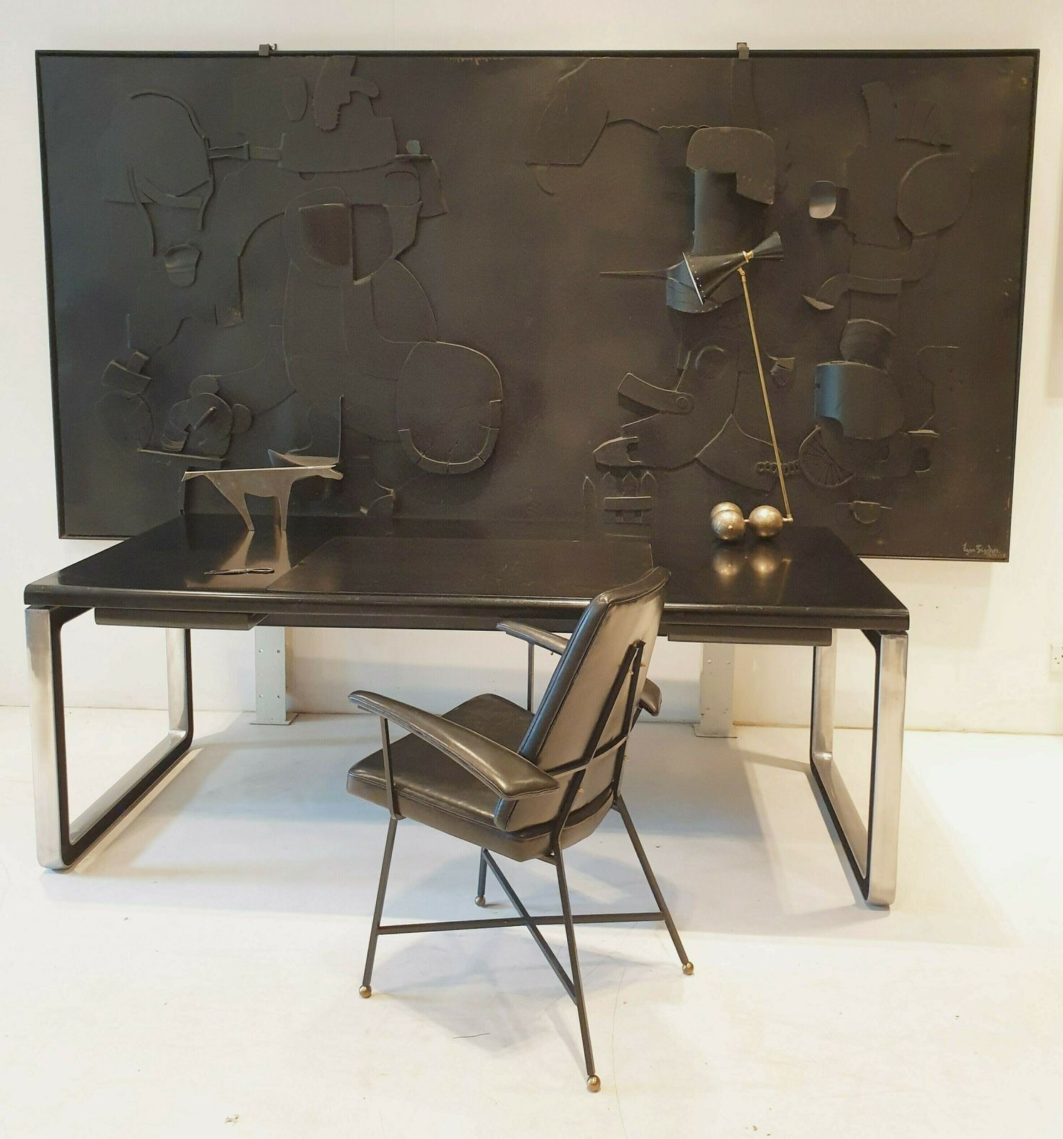 Mid Century Model T333 Desk By Osvaldo Borsani For Tecno