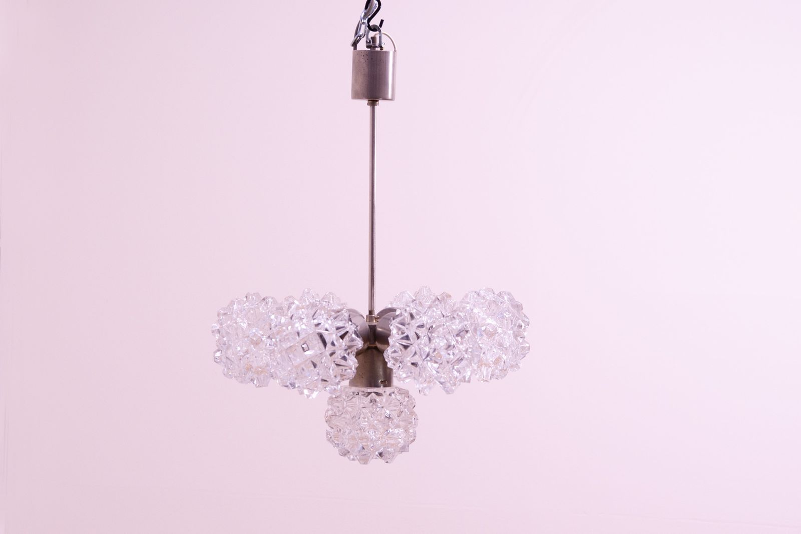 Very Elegant Cut Glass Pendant Chandelier For Kamenický šenov, 1970's photo furniture