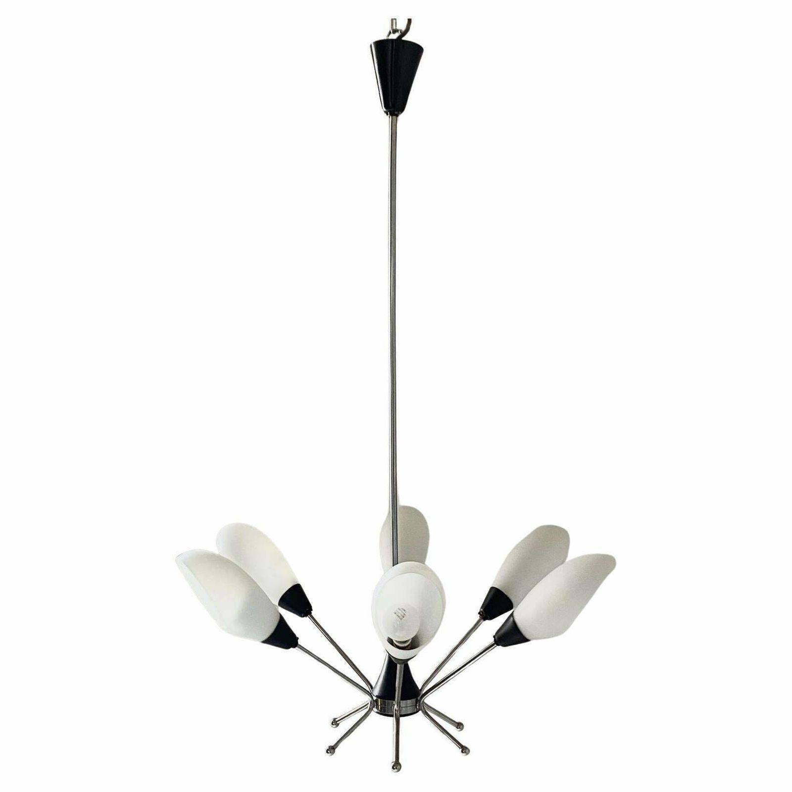Midcentury Modern Sputnik Chandelier, Stilnovo Italy 1960