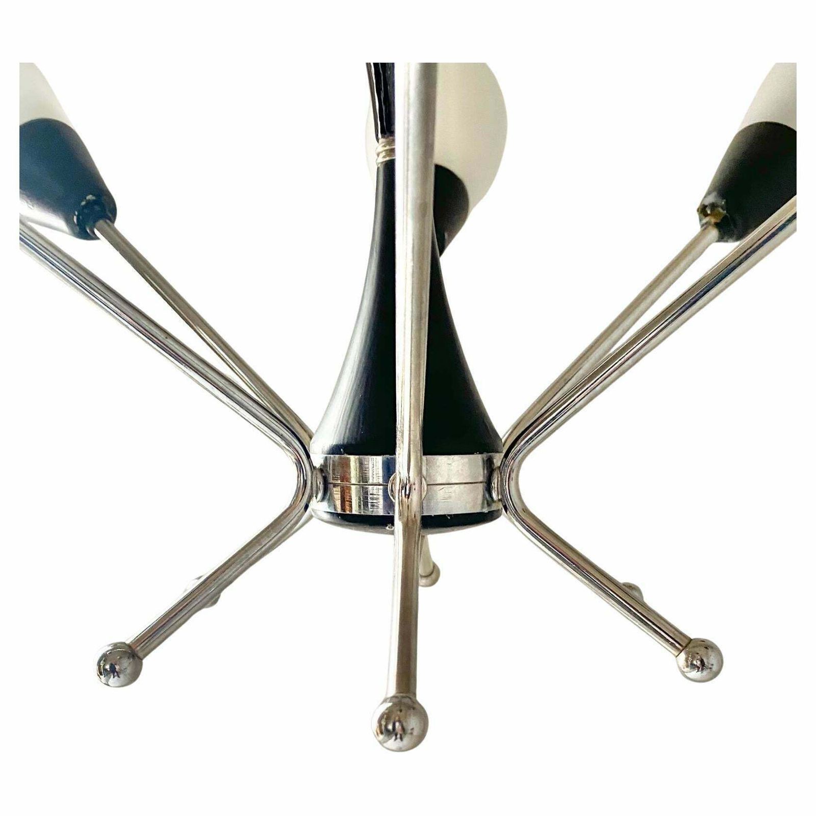 Midcentury Modern Sputnik Chandelier, Stilnovo Italy 1960 photo vinterior