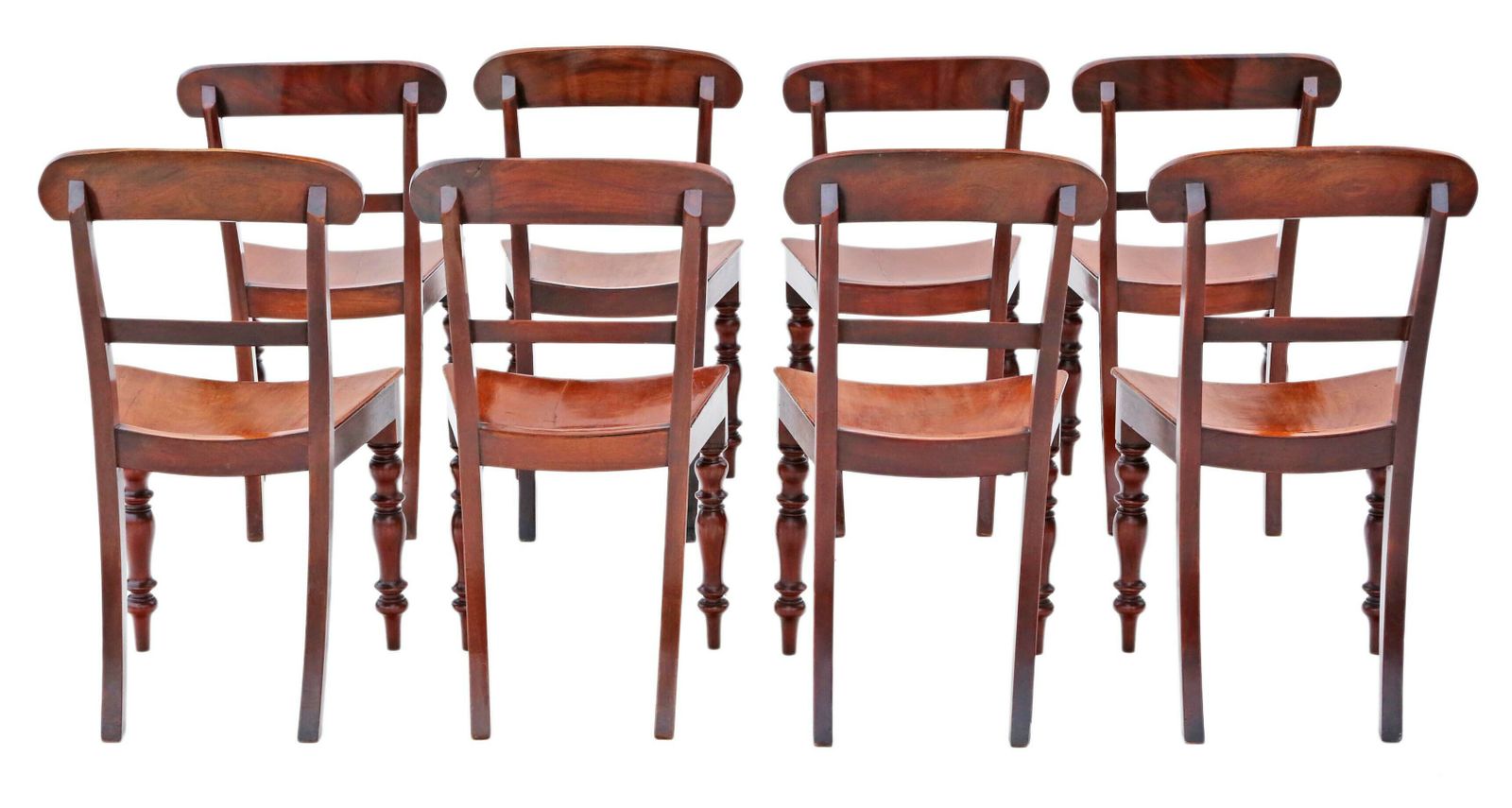 Set Of 8 19th Century Mahogany Dining Chairs   Antique Quality photo furniture