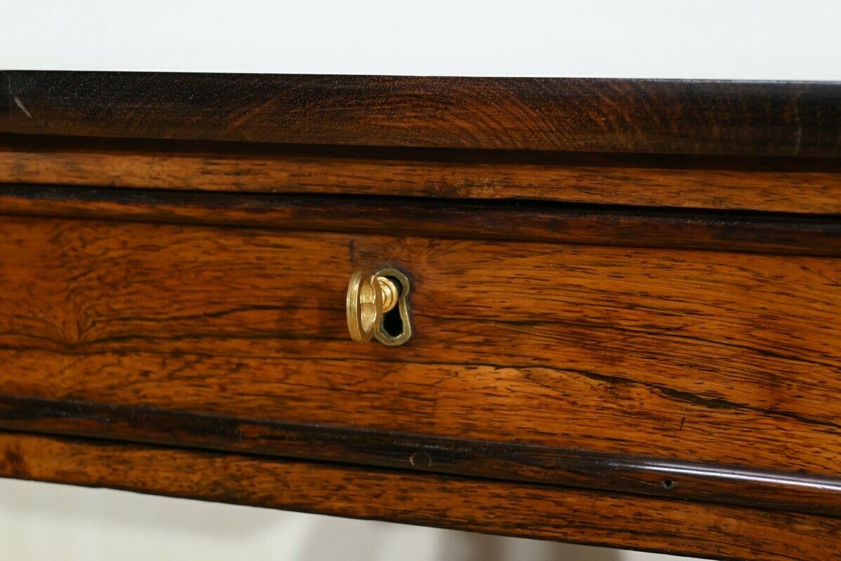 photo buy Desk Table With Shutters In Solid Rosewood, Restoration Period – Early 19th Century