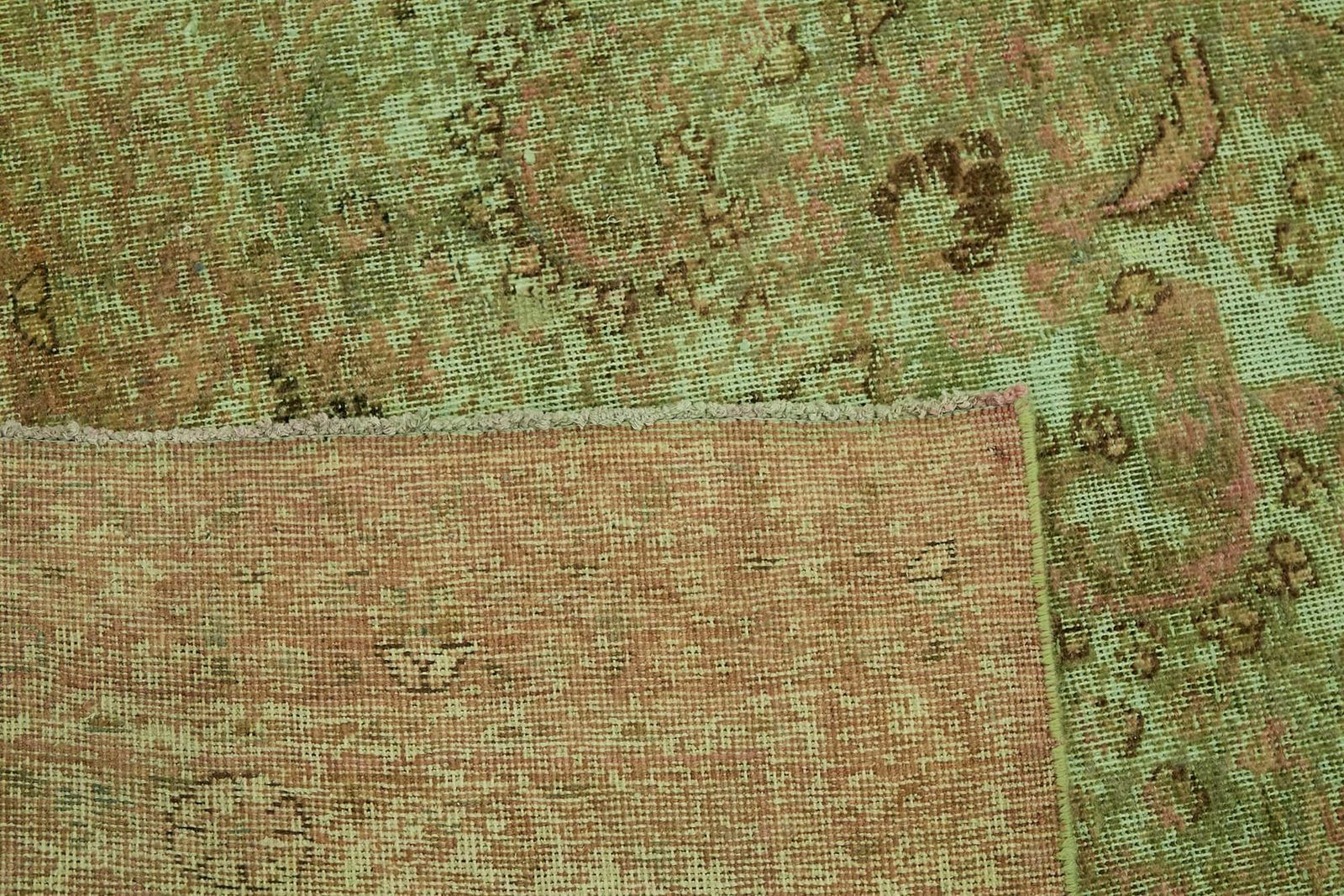Handmade Green Overdyed Large Area Rug 285 Cm X 390 Cm photo buy