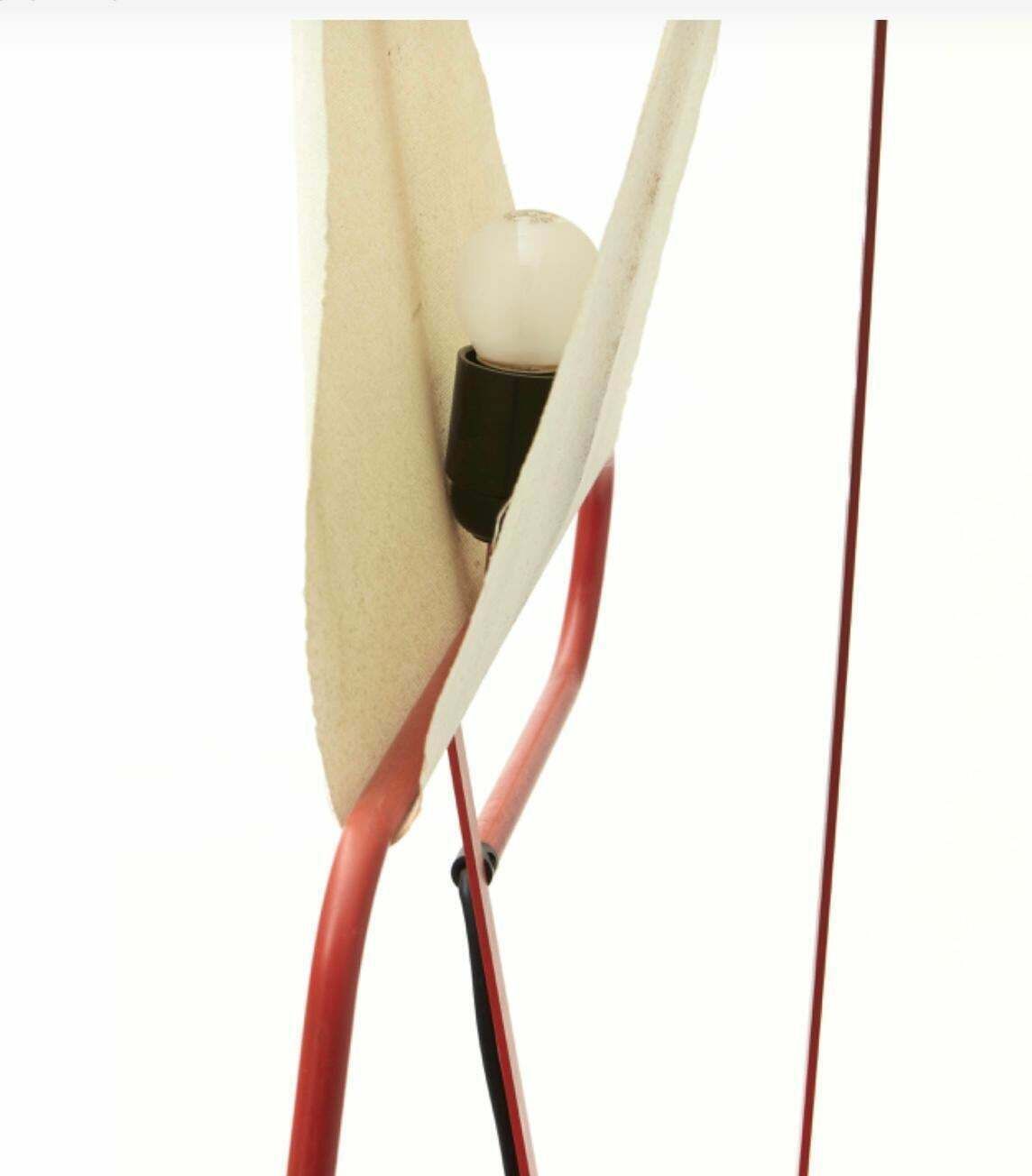 Arteluce Floor Lamp “Le Falene” Di Piero De Martini  Metal, Cotton , 1970, Italy photo furniture