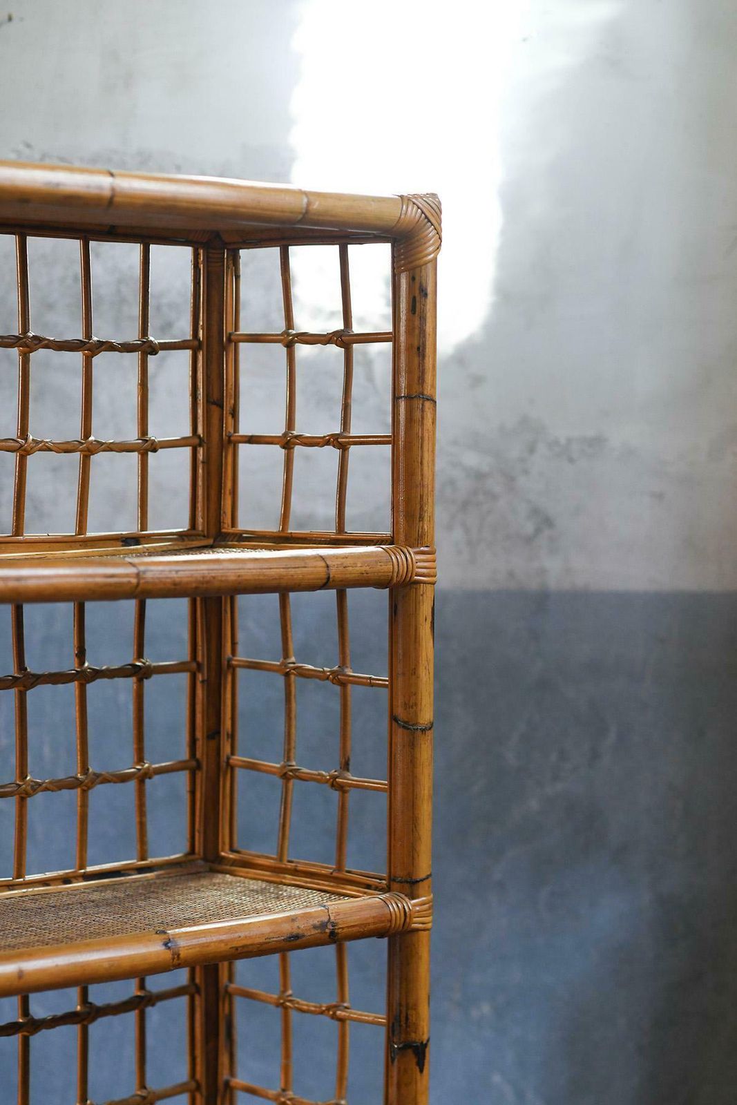 photo furniture Rattan And Wicker Bookcase, Italy 1980