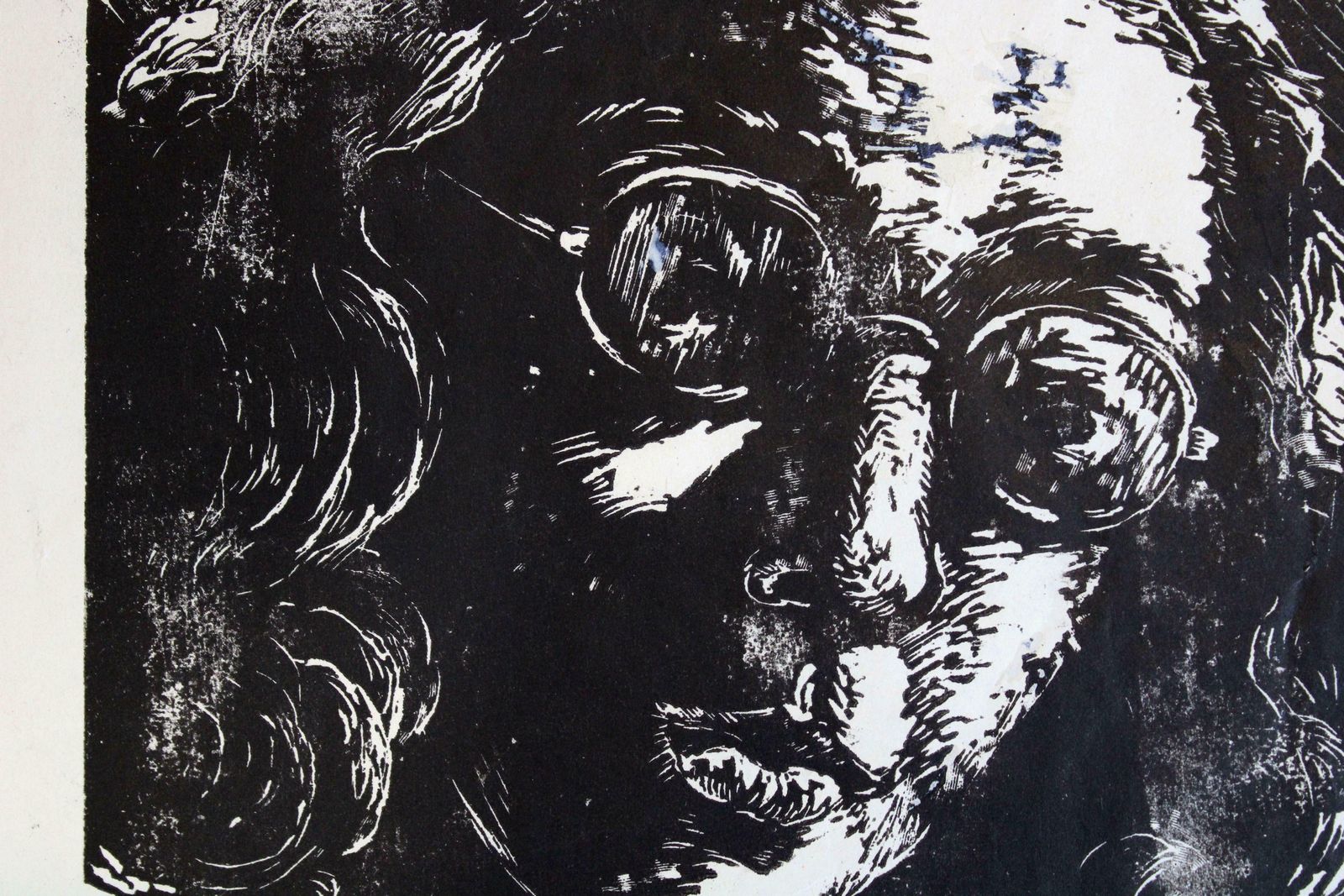 Dzidra Ezergaile Self Portrait. Paper, Linocut, 31x21.5 Cm photo Art