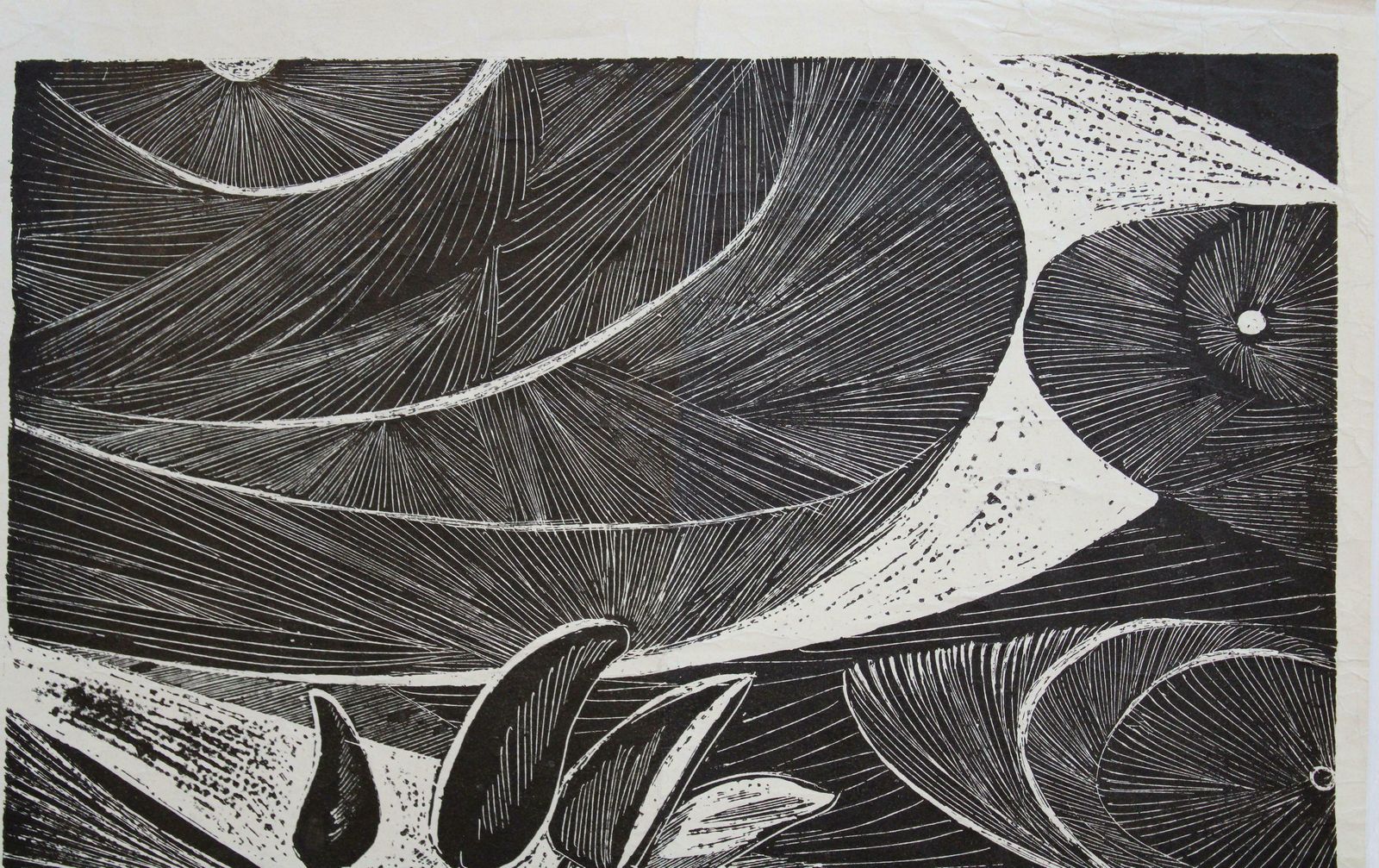 Dzidra Ezergaile Four Trees. Paper, Wood Carving , 29x29 Cm photo Art
