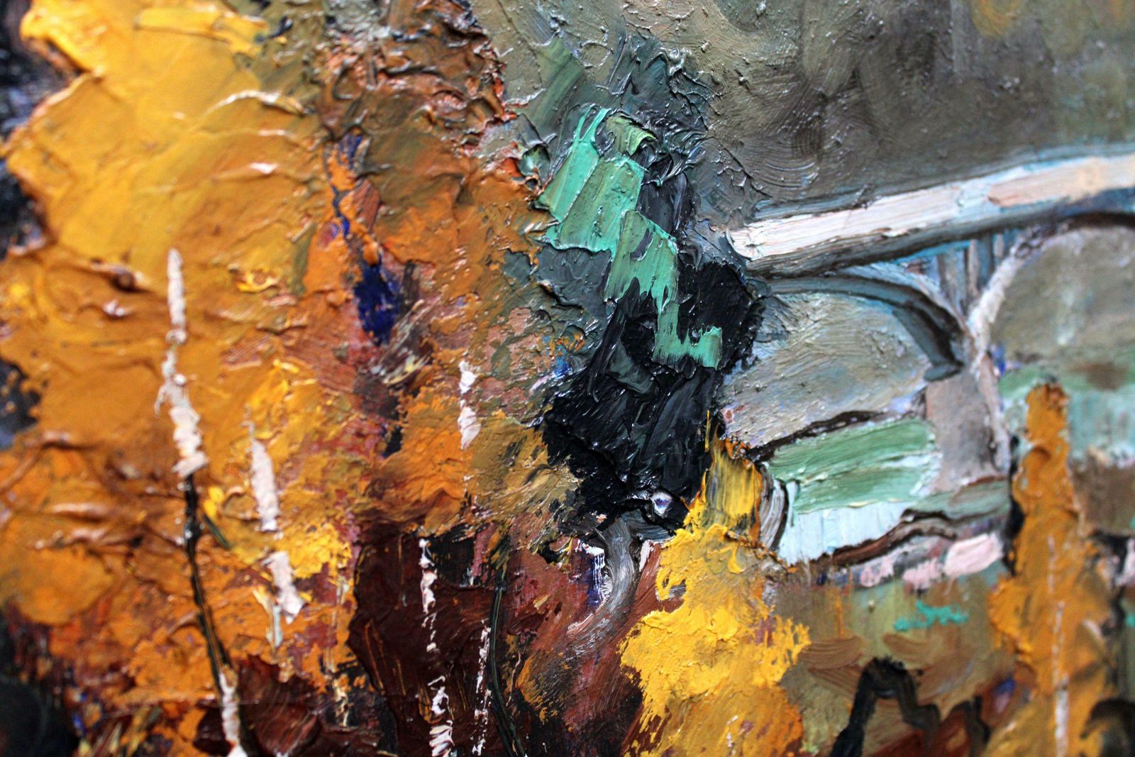 Wilhelms Girupnieks Bridge In Autumn. 1964. Oil On Cardboard, photo vinterior
