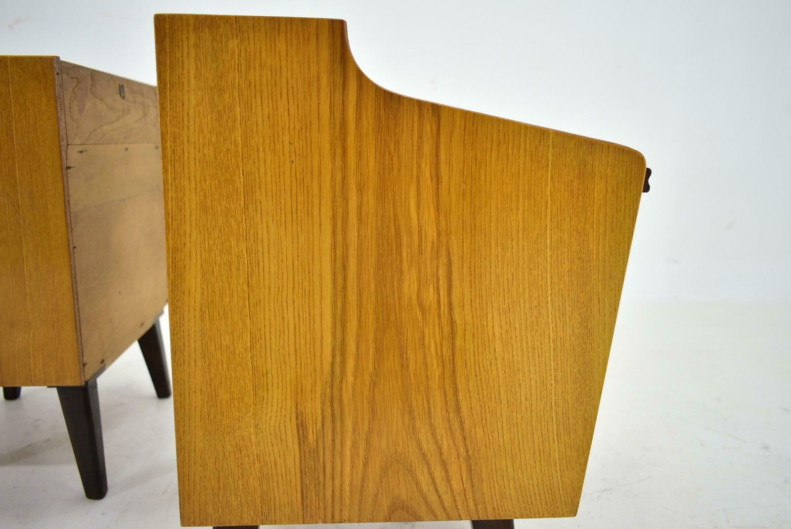 883.0 1960s Pair Of Midcentury Bedside Tables By Mojmir Požár, Czechoslovakia photo