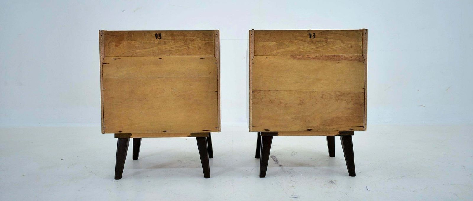 photo buy 1960s Pair Of Midcentury Bedside Tables By Mojmir Požár, Czechoslovakia
