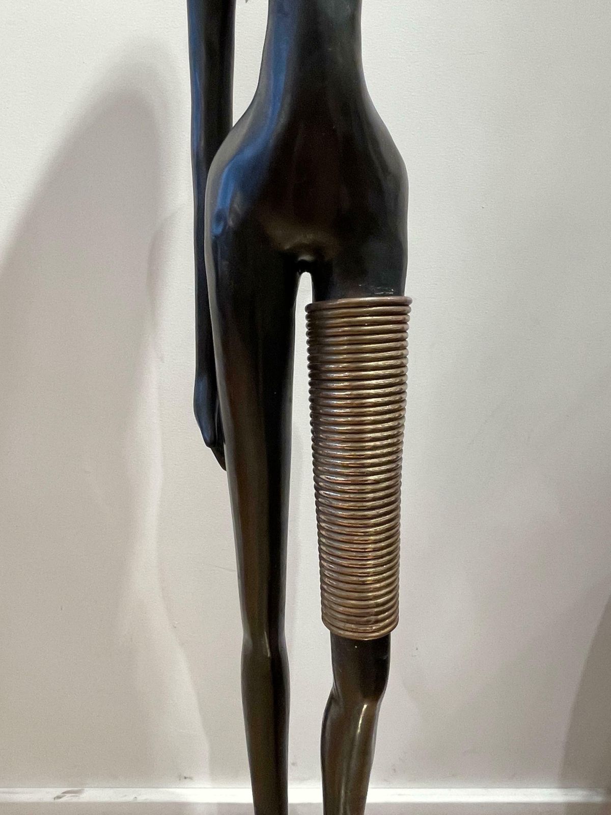 photo for sale Bronze Figurine Of A Woman Carrying Water, In The Style Of Hagenauer