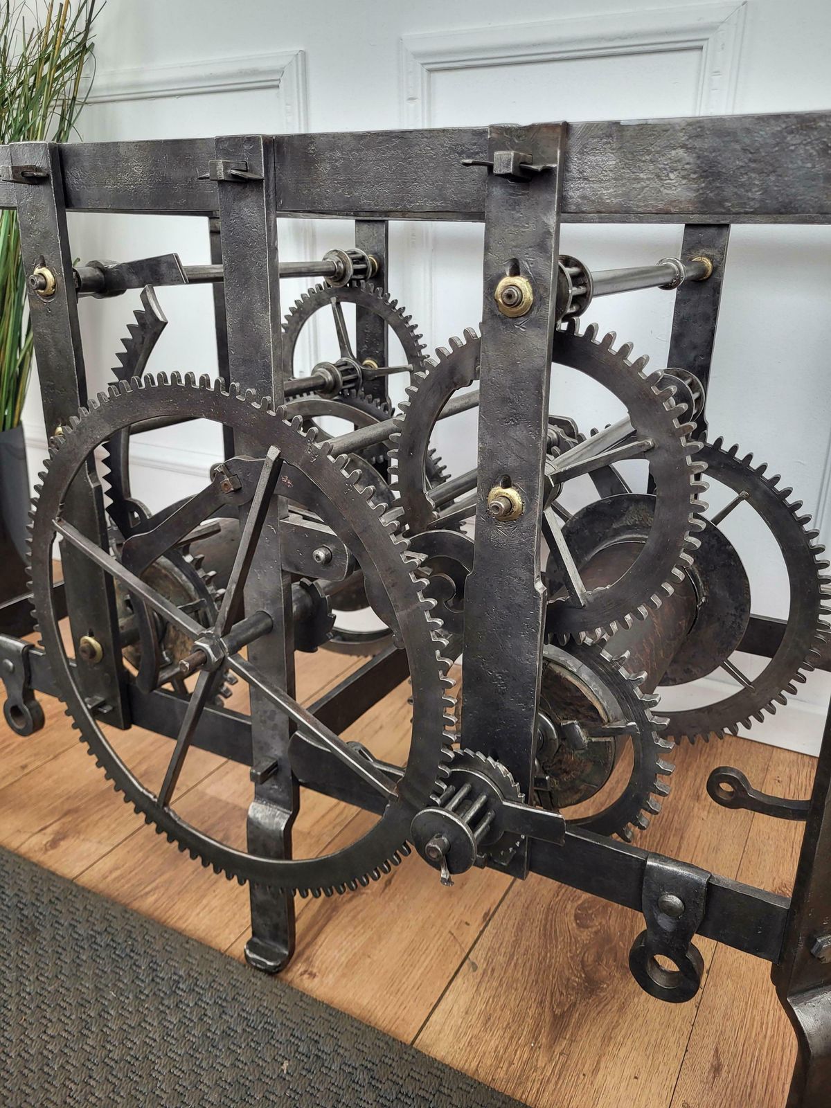 18th Century Italian Wrought Iron Church Tower Turret Clock Console Side Table photo buy